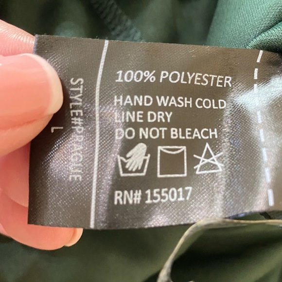 Baltic Born New Size L Prague Satin Smocked Empire‎ Waist Maxi Dress Dark Green - Picture 13 of 15